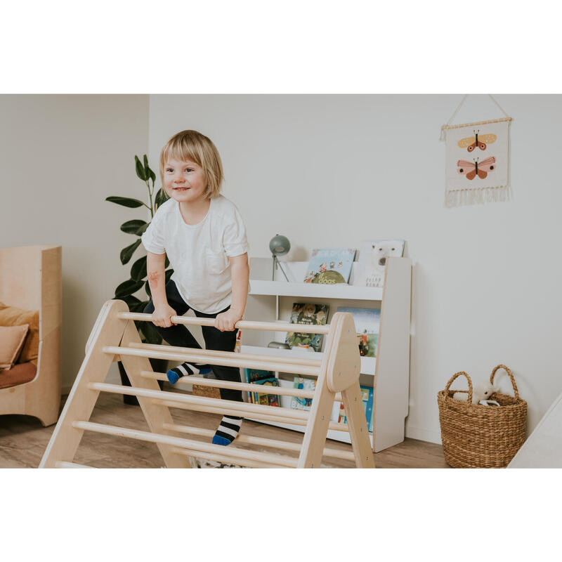 Driehoek Klim Set met balansbord, Montessori, Natuurlijk