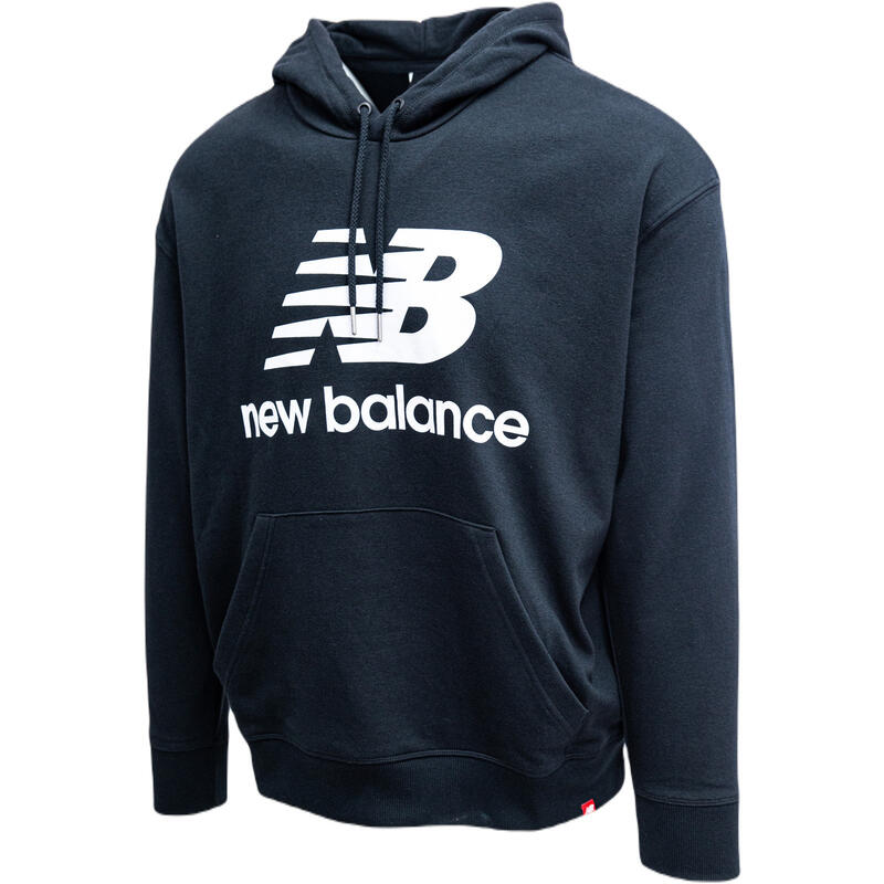 Pulóver New Balance Essentials Stacked Logo Oversized Po, Fekete, Nők