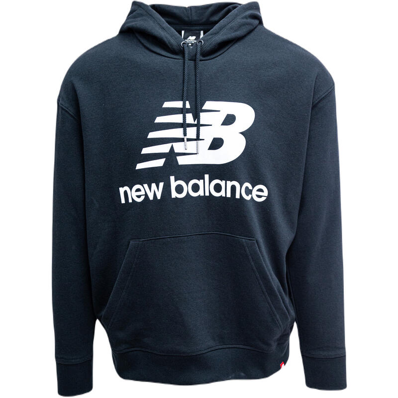 Pulóver New Balance Essentials Stacked Logo Oversized Po, Fekete, Nők