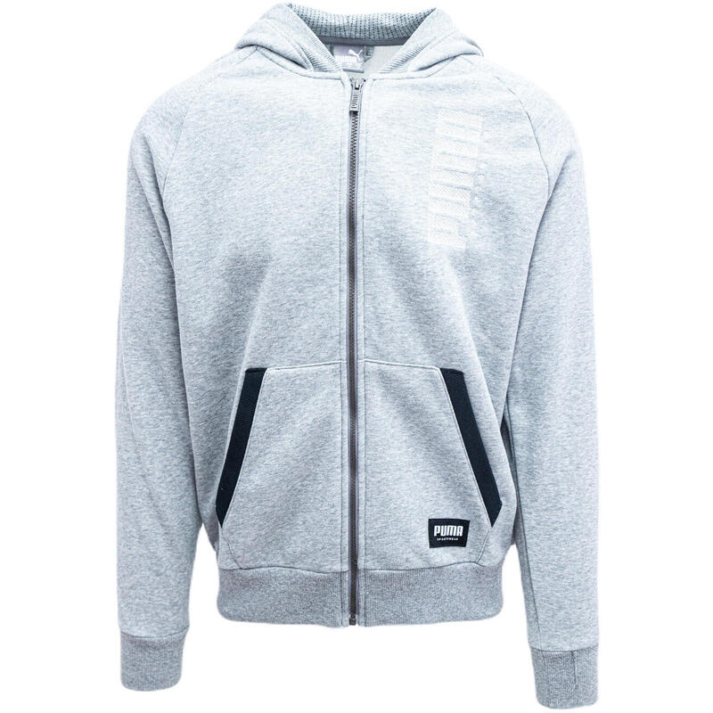 Capuchon Puma Athletics Fz Hoodie Fl, Grijs, Mannen