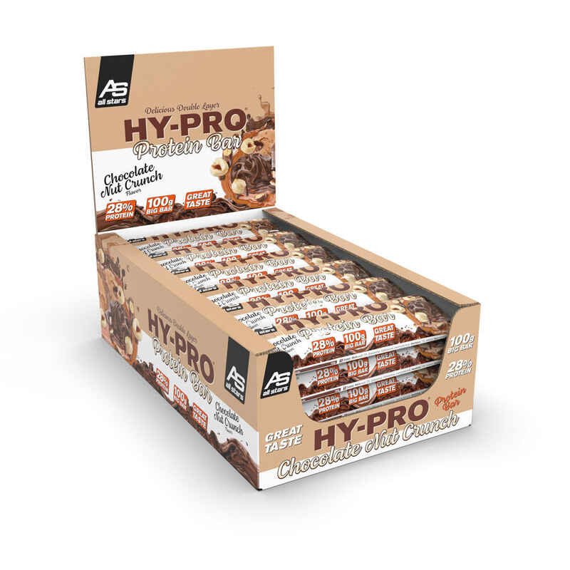 All Stars Hy-Pro BIG BAR Chocolate Nut Crunch 24er Pack (24 x 100g) 2400g Media 1