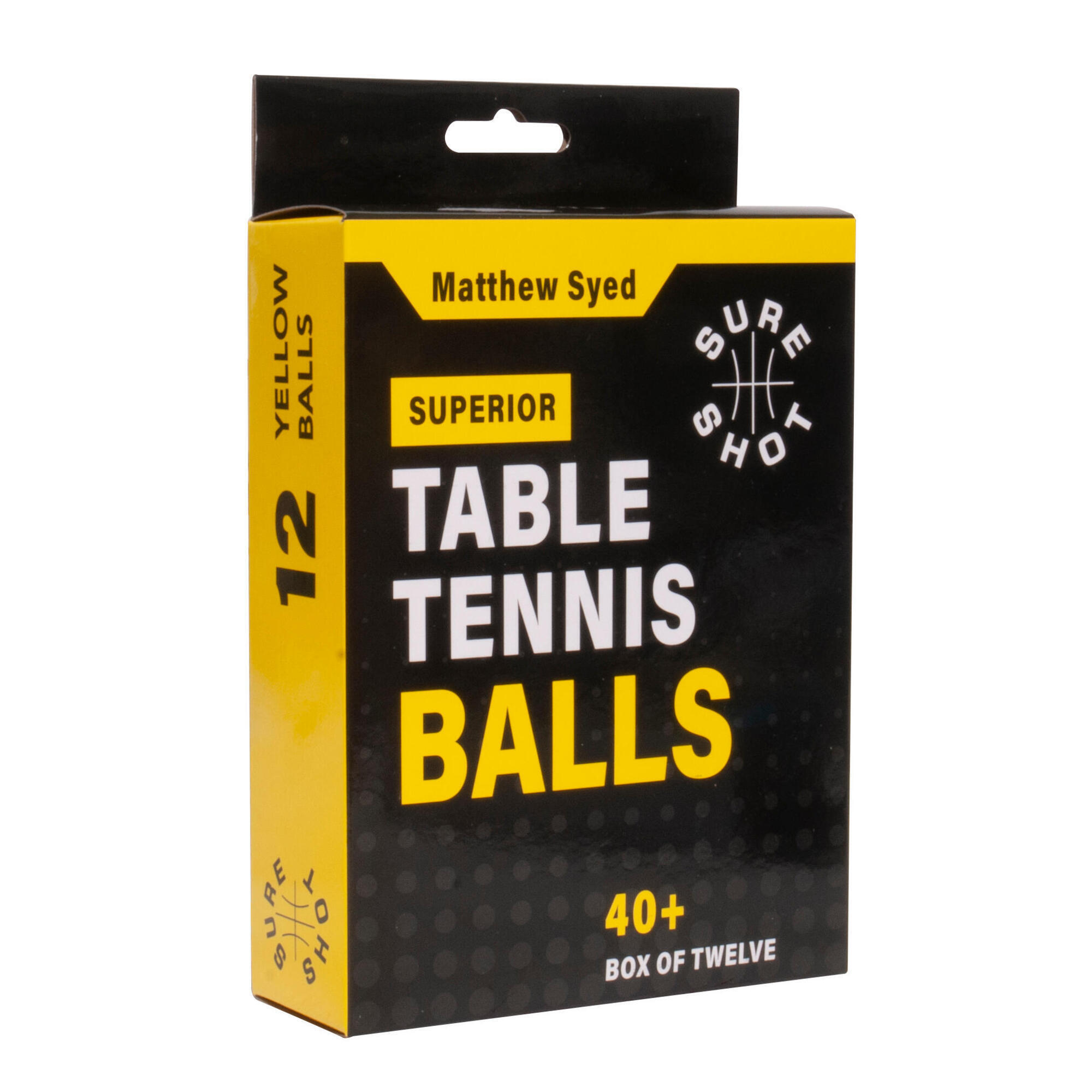 SURE SHOT Sure Shot Matthew Syed Superior Table Tennis Balls (Yellow)