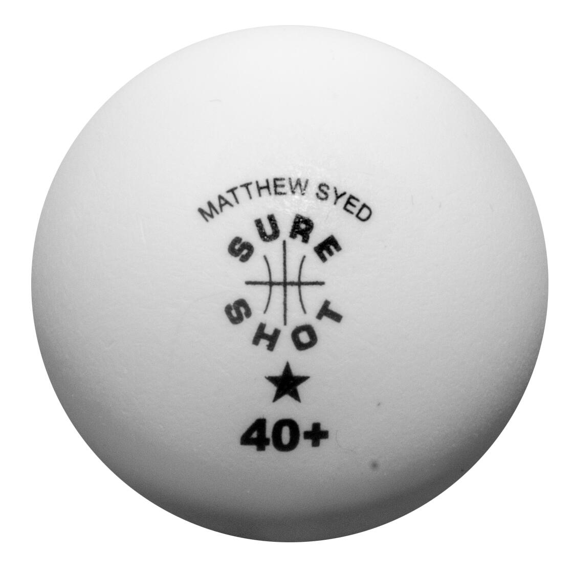 Sure Shot Matthew Syed Superior Table Tennis Balls (White) 2/2