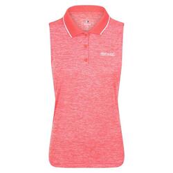 Dames Tima II Mouwloos Poloshirt (Neon Peach)