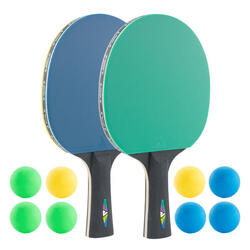 Tafeltennis-set Ping Pong Colorato (2 Bats/8 Ballen)
