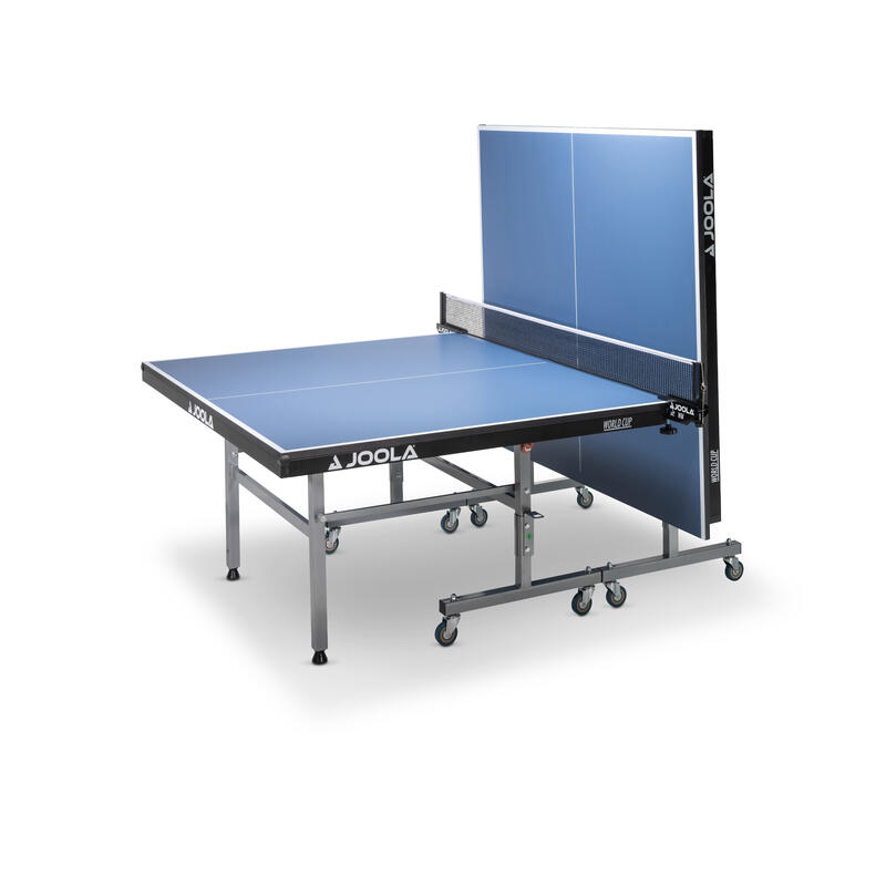 Table de tennis de table World Cup 22 indoor châssis pliable bleu