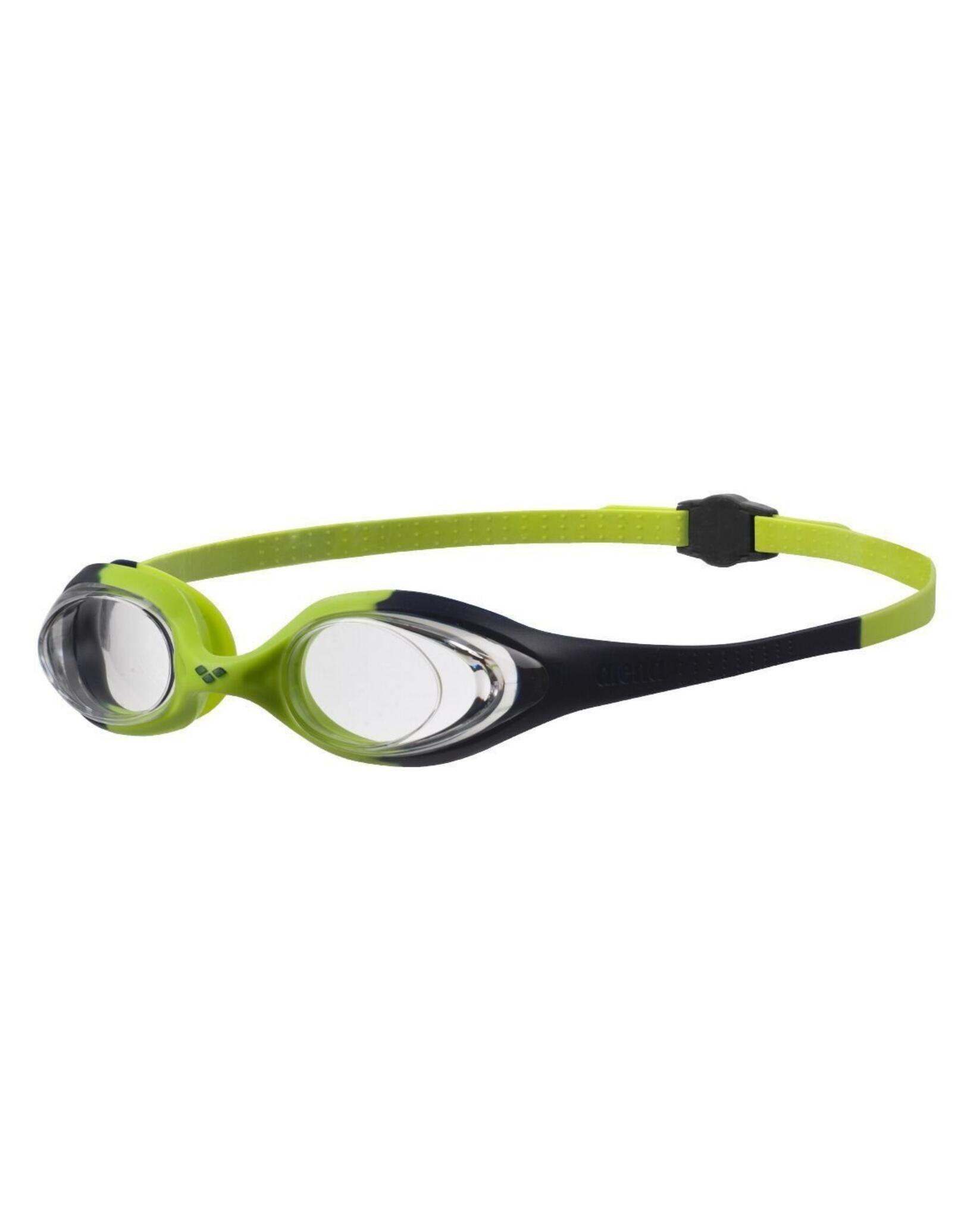 Arena Spider Junior Goggles - Navy / Clear / Green 3/3