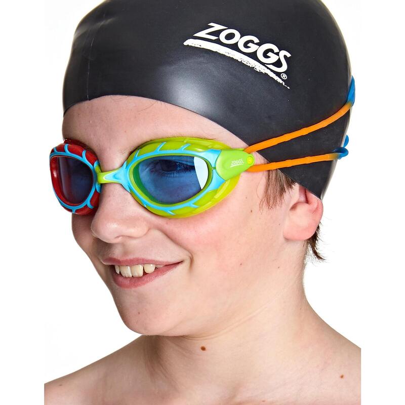 Lunette de Natation Predator Junior Enfant Rouge Vert