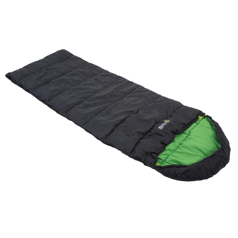 Hana 200 Camping Schlafsack mit Reißverschluss für Erwachsene - Schwarz