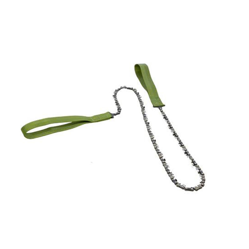 Sierra de bolsillo de cadena de 93 cm con asas verdes (para 2 personas)