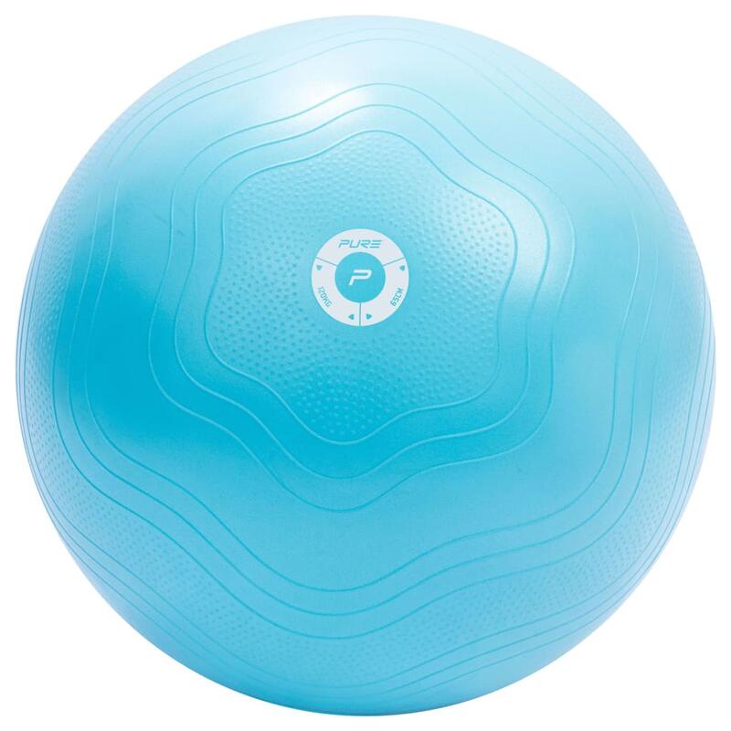 Pure2Improve Ballon d'exercice 65 cm Bleu clair