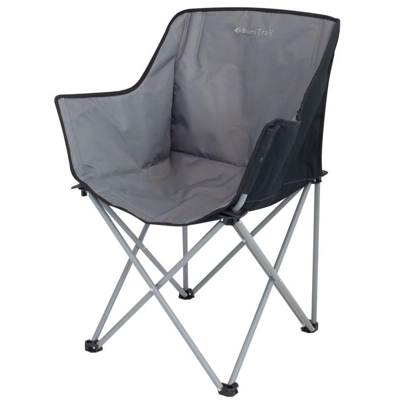 Eurotrail chaise de camping Kampala86 x 45 x 45 cm gris acier