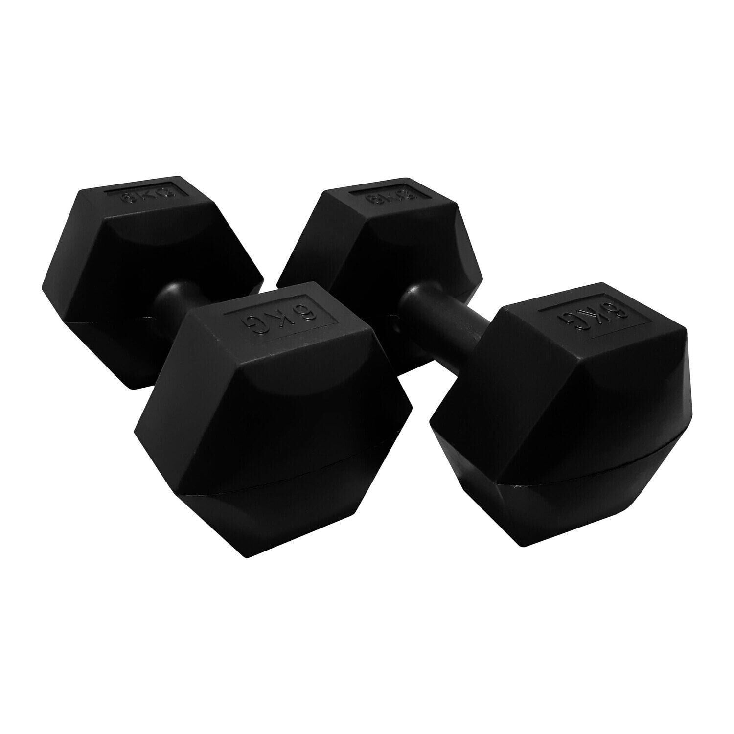 HXGN HXGN 2 x 6kg Hex Dumbbells