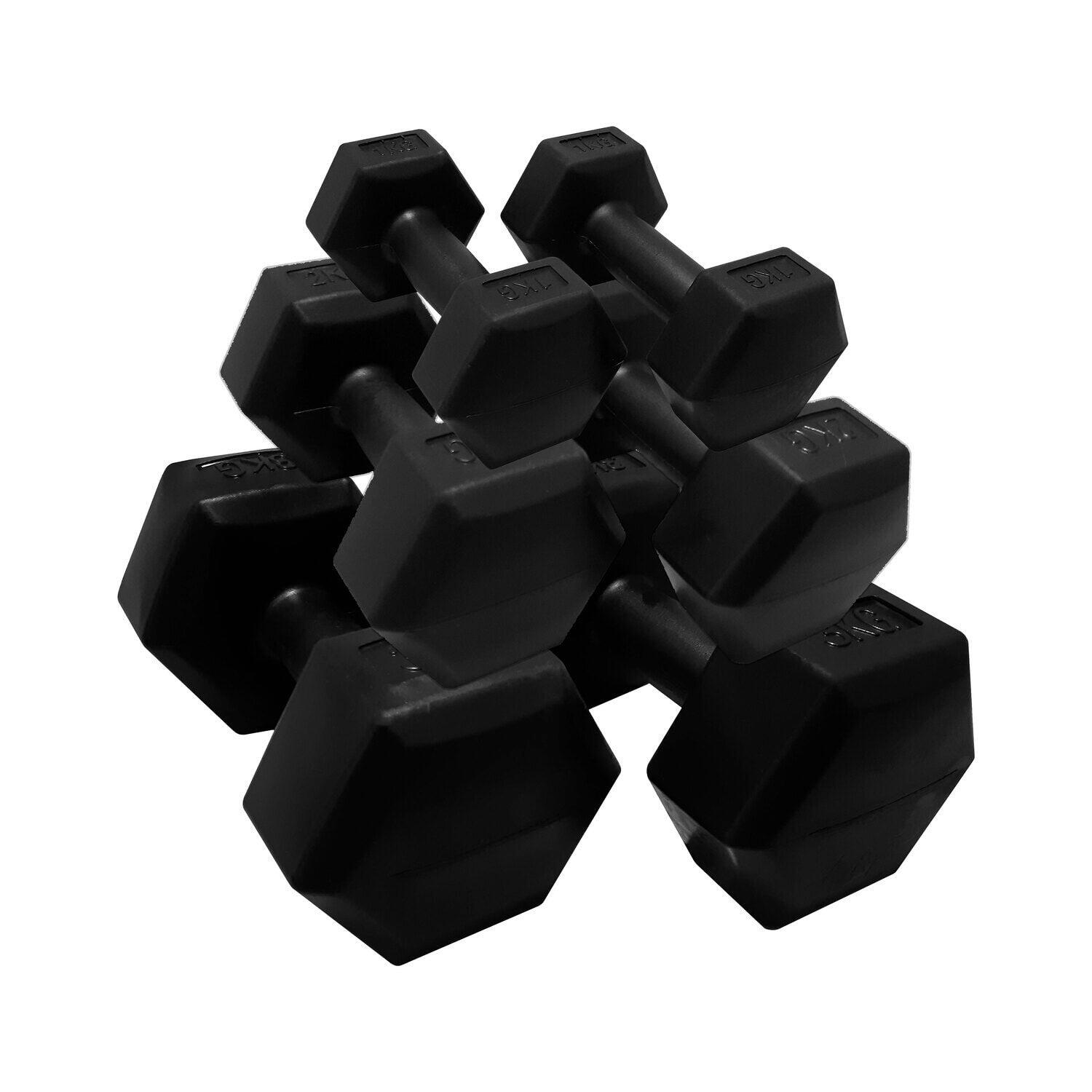HXGN 12kg Hex Dumbbell Weight Set 1/4