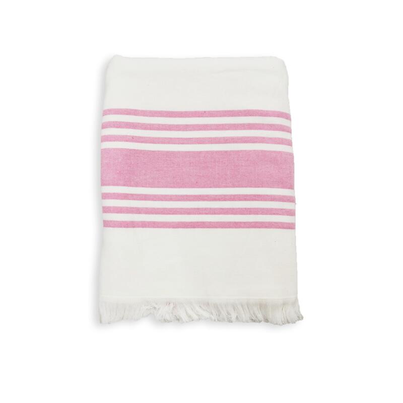 Karabuk Roze badstof gevoerde handdoek 90x160 400g/m²