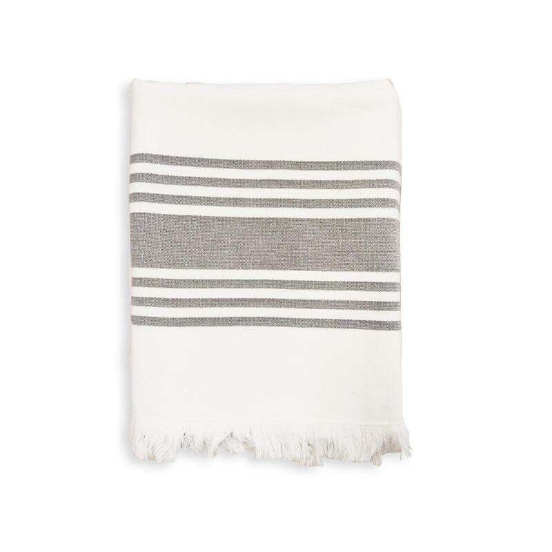 Fouta doublée éponge Karabuk Gris 90x160 400g/m²