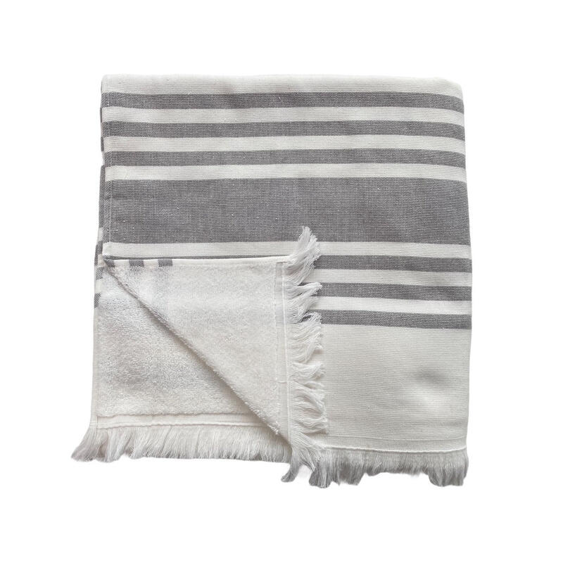 toalha de praia de algodão Karabuk Grey XL 150 x 180 cm 400 gm²
