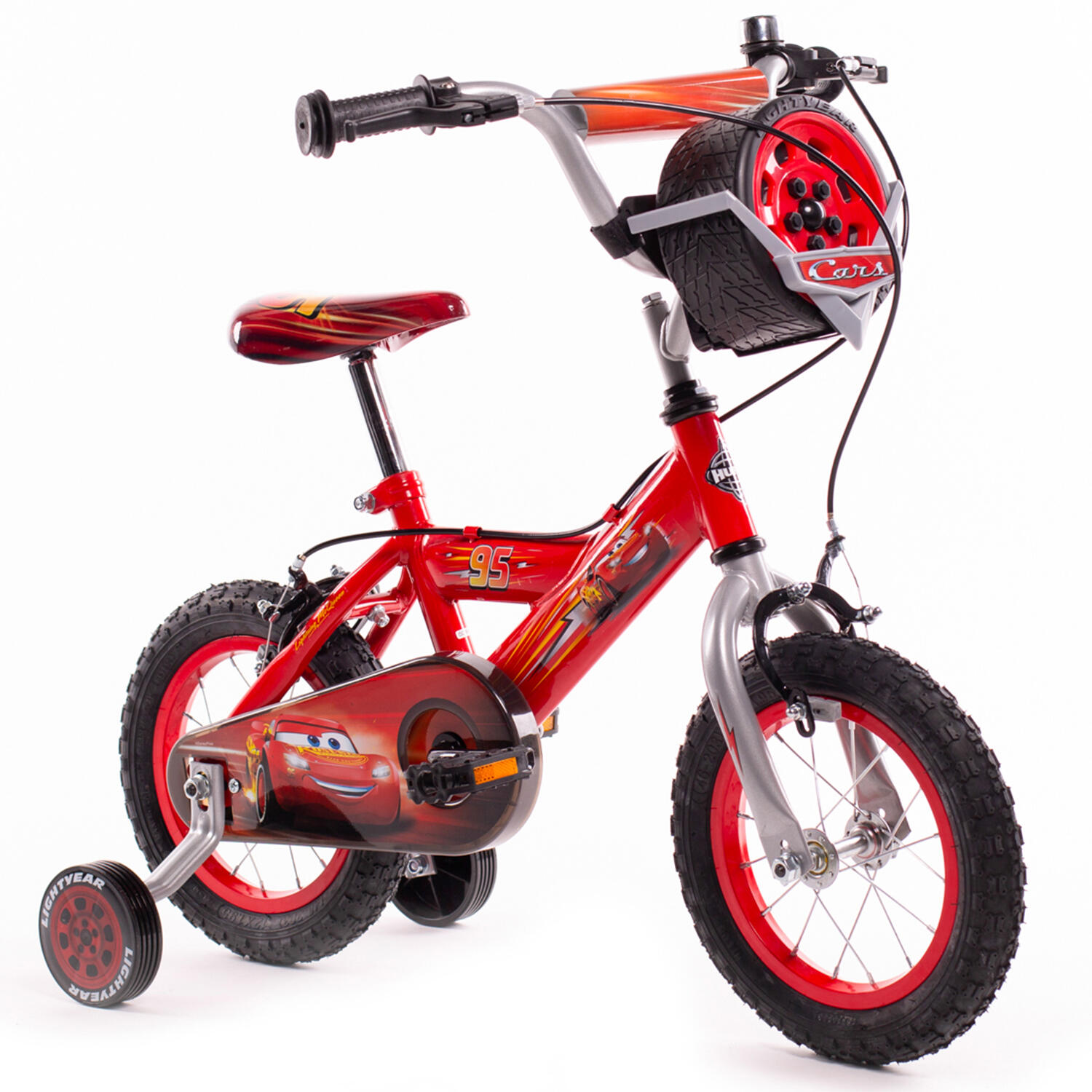 Huffy Disney Pixar Cars 12 inch Kids Bike 3 - 5 Year Old + Stabilisers 1/8