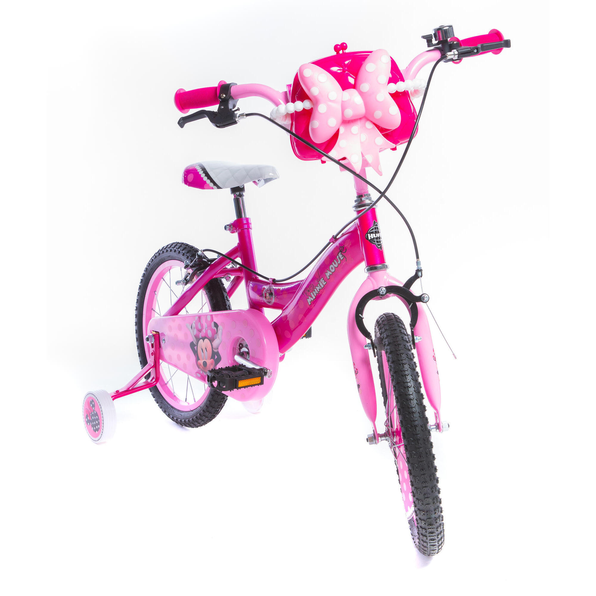 Huffy Disney Minnie Mouse Kids Bike 16 Inch Pink For 5-7 Year Old + stabilisers 5/8