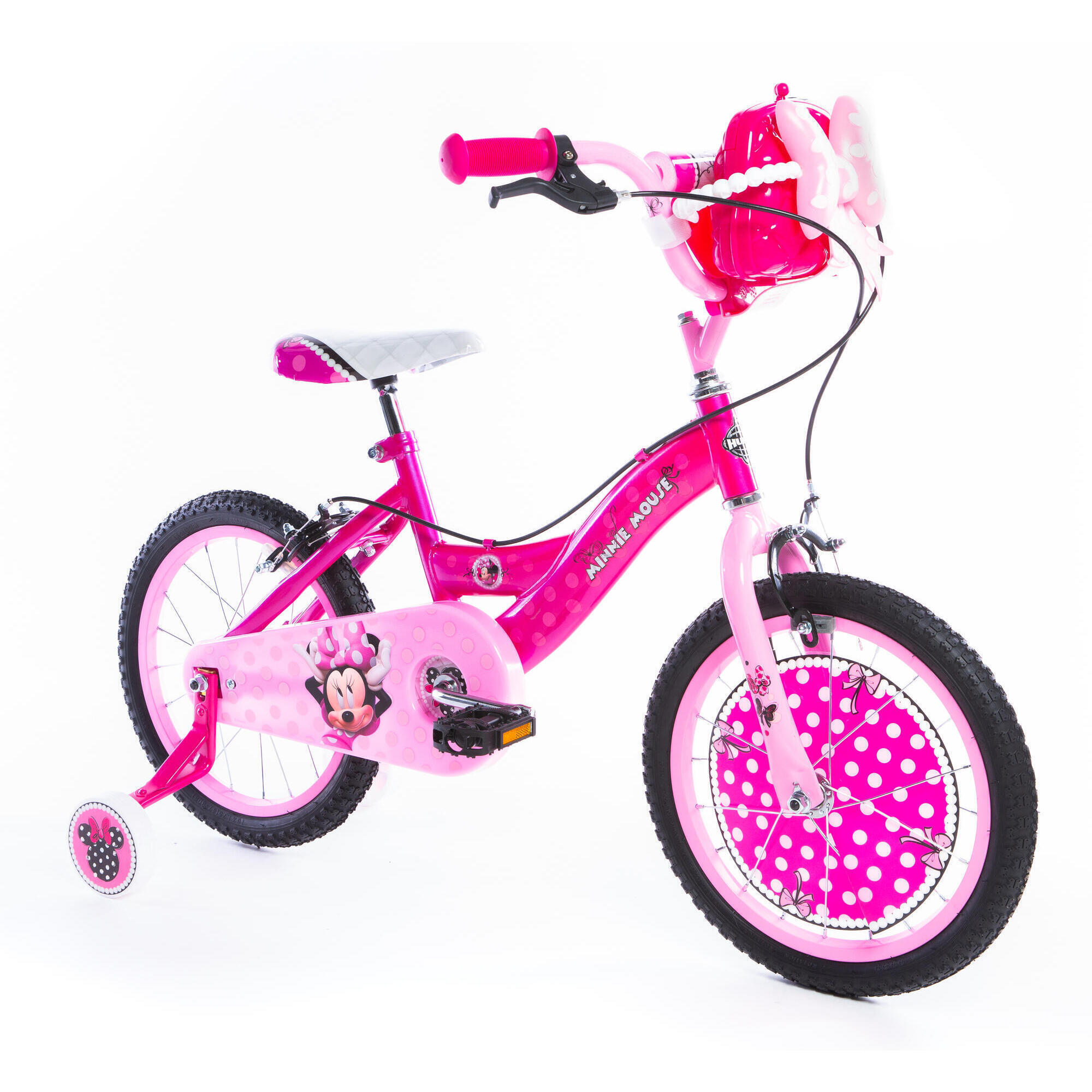 Huffy Disney Minnie Mouse Kids Bike 16 Inch Pink For 5-7 Year Old +  stabilisers HUFFY