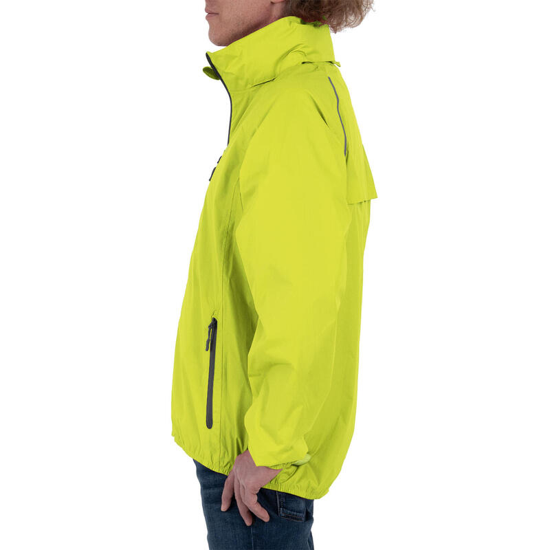 Herren Fahrradjacke PACKable Neongelb