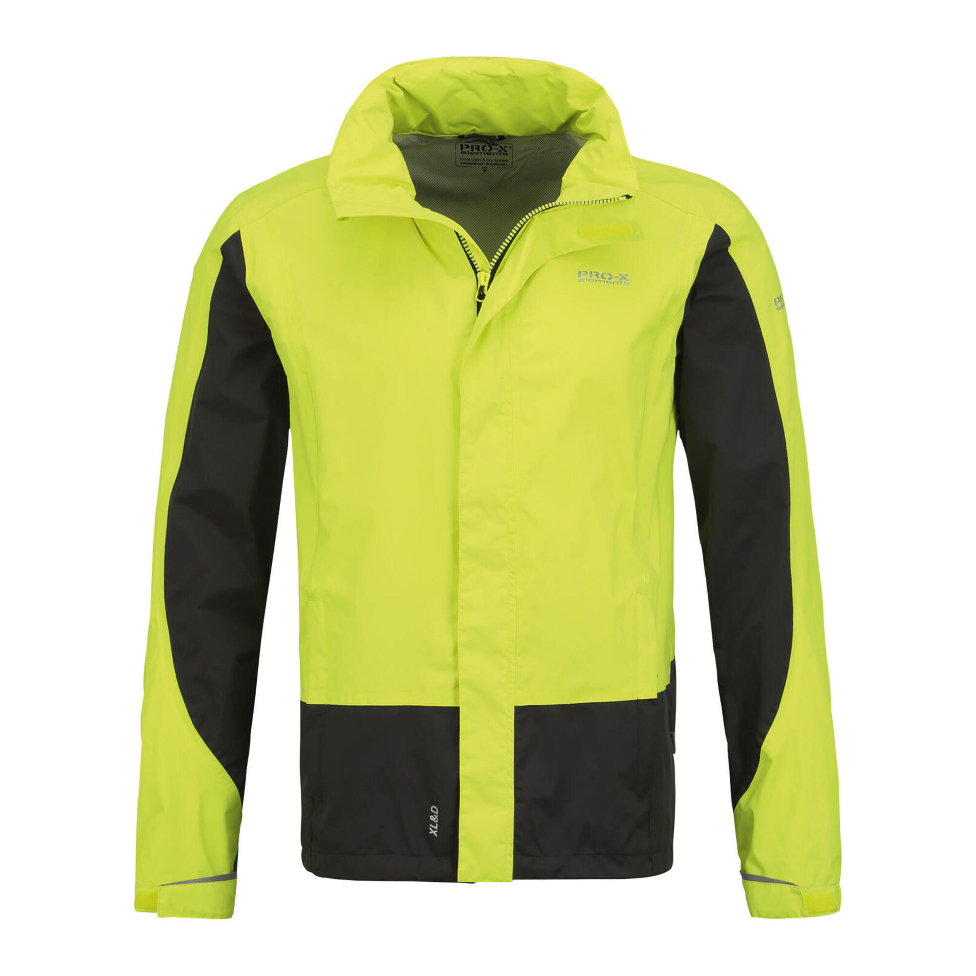 LENNARD men's neon yellow cycling jacket - Anthracite