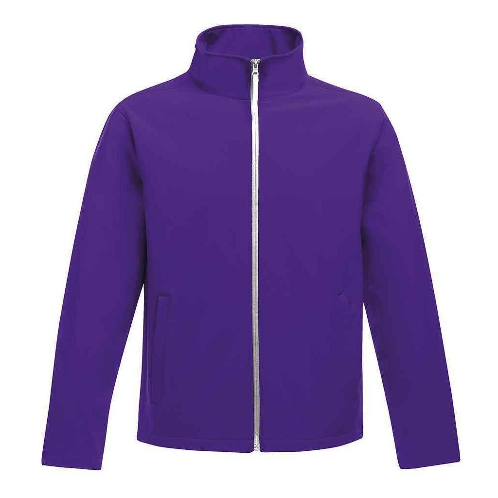 Standout Mens Ablaze Printable Soft Shell Jacket (Vibrant Purple/Black) 1/4