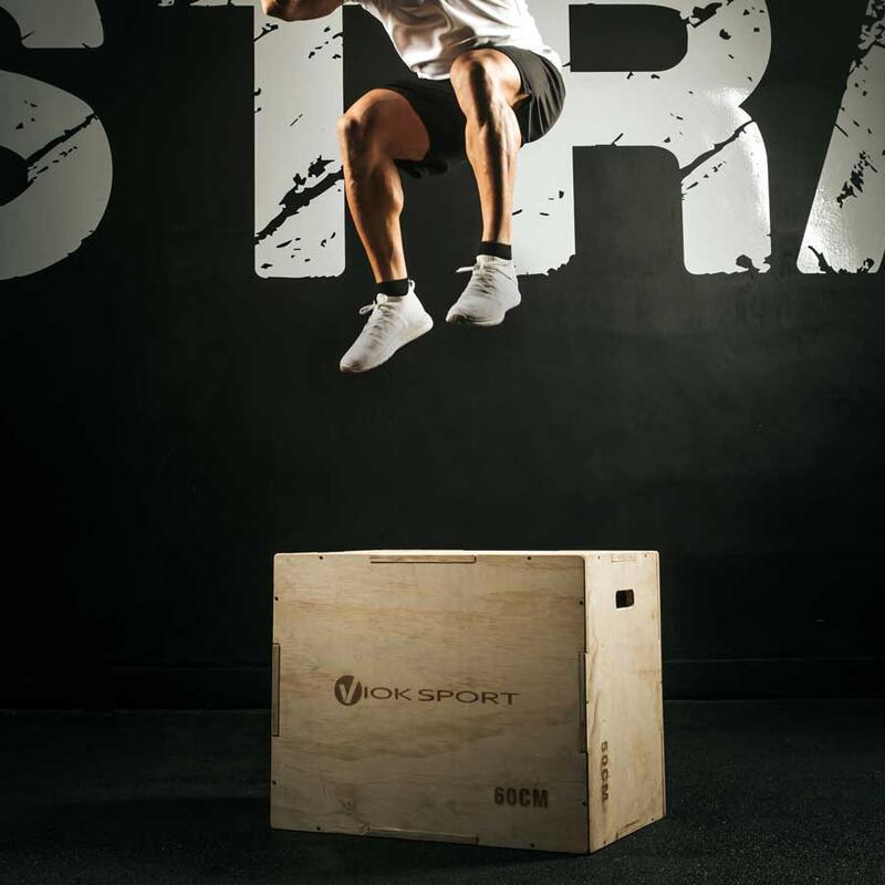Cajón Pliométrico Madera Box Jump Fitness Tech 50x60x75 cm