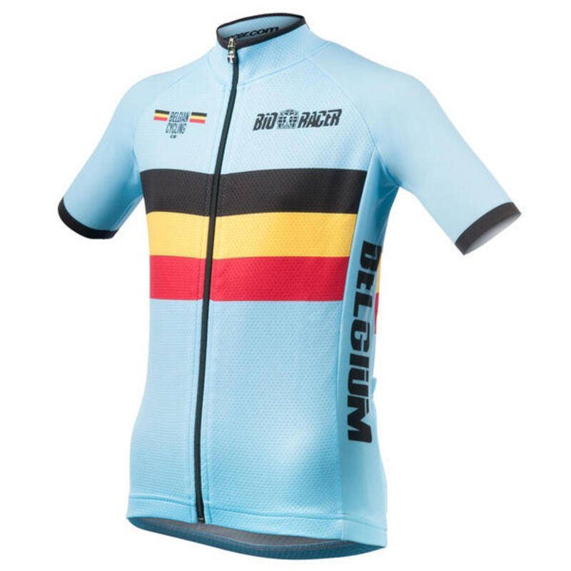 Maillot Cycliste pour Enfants - Bleu - Officiel Equipe Belgique (2022)