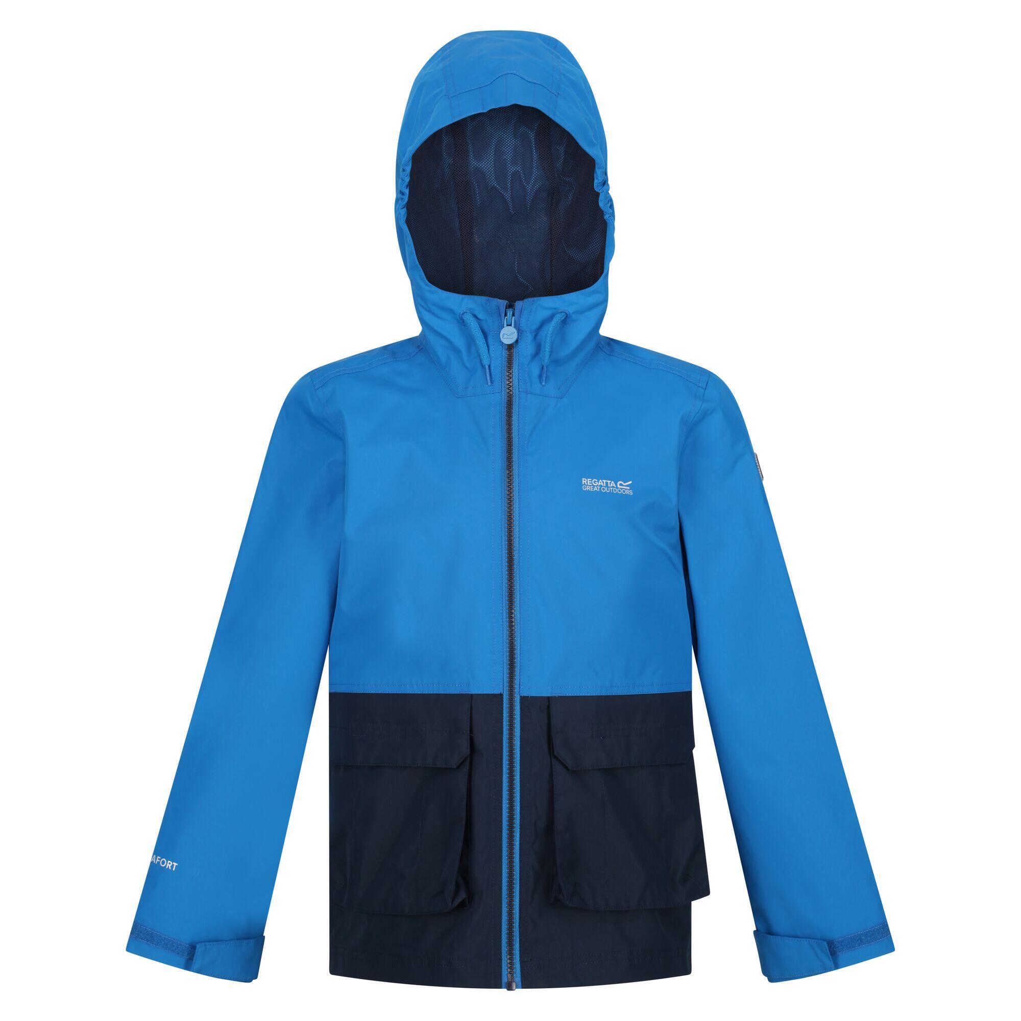 REGATTA Childrens/Kids Hywell Waterproof Jacket (Imperial Blue/Navy)