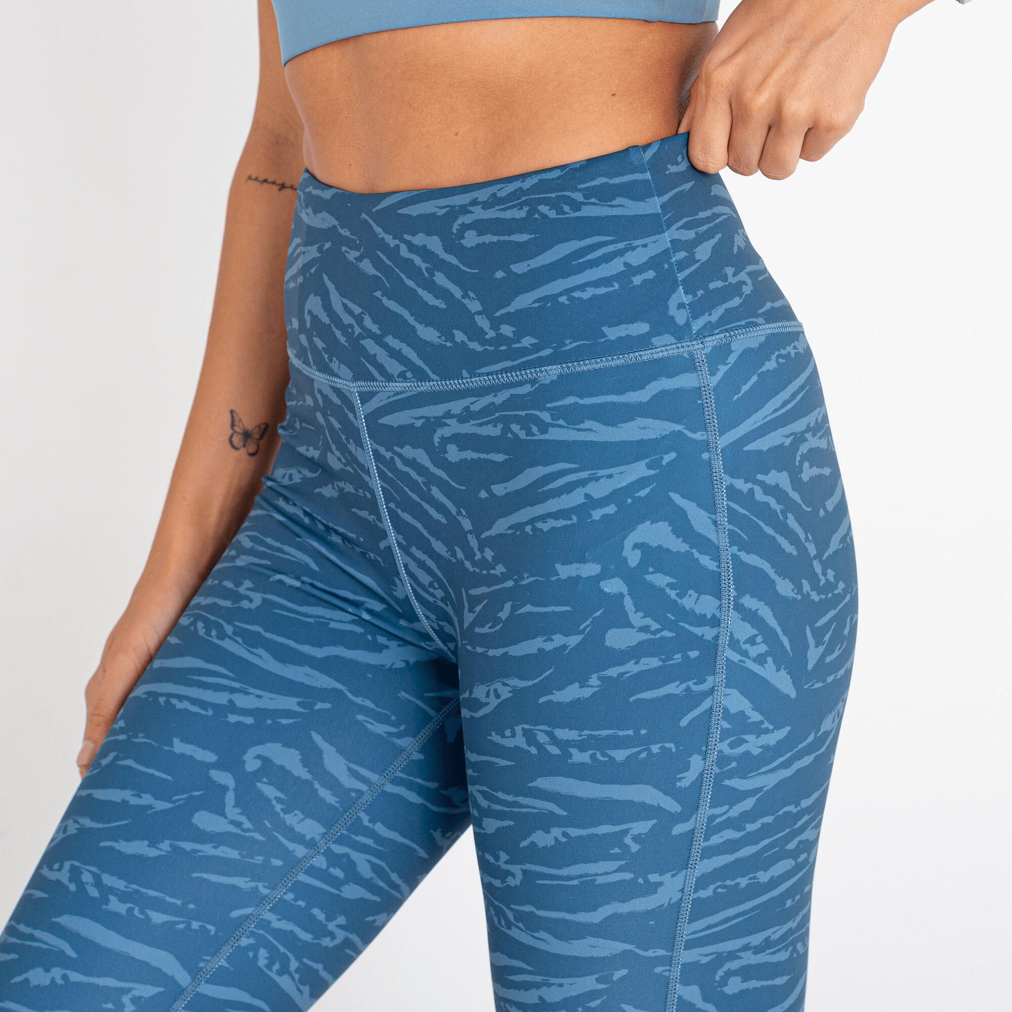 Womens/Ladies Influential Tiger Print Recycled Leggings (Orion Grey) 4/5