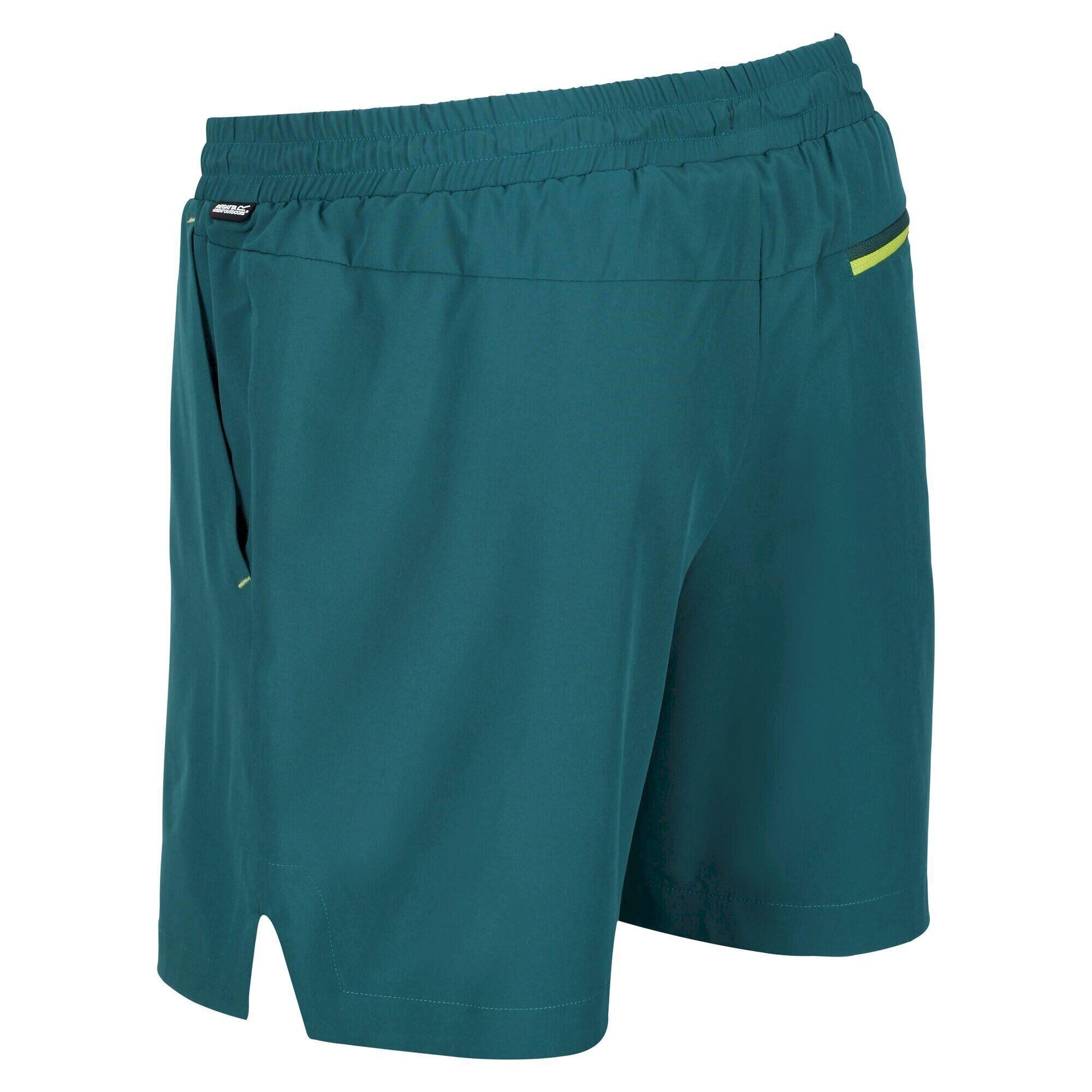 Mens Hilston 2 in 1 Shorts (Pacific Green) 3/5