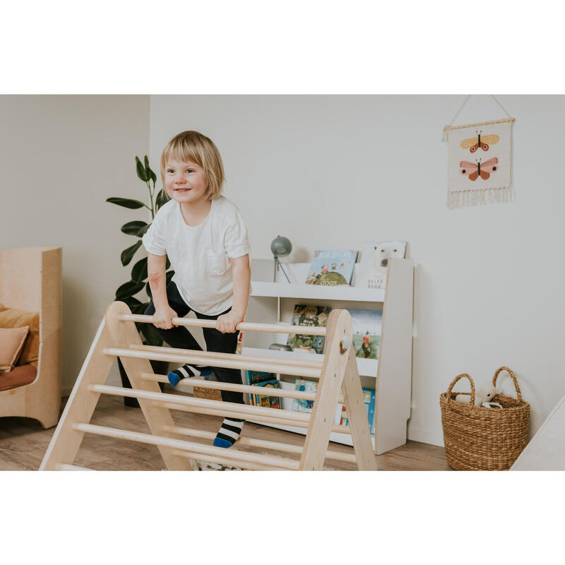 Zweedse Muur en Driehoek Klim Set 2in1 met balansbord Montessori