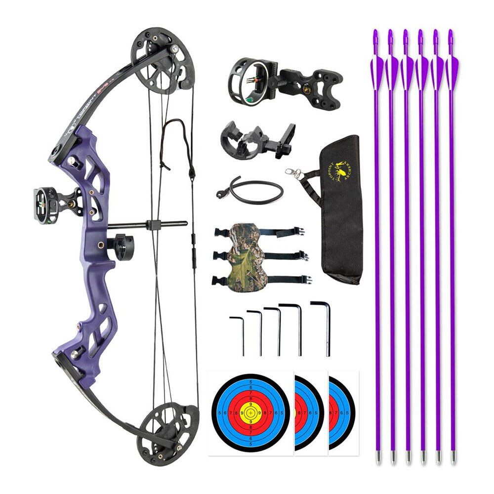 M3 Junior Bow Package, Right Handed, Purple 1/2
