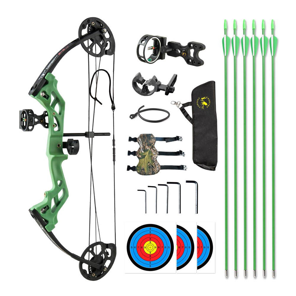 M3 Junior Bow Package, Right Handed, Green 1/2