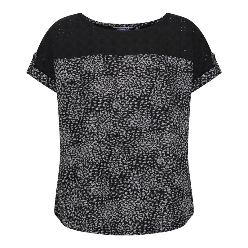 Dames Jaida Abstract Tshirt (Zwart)