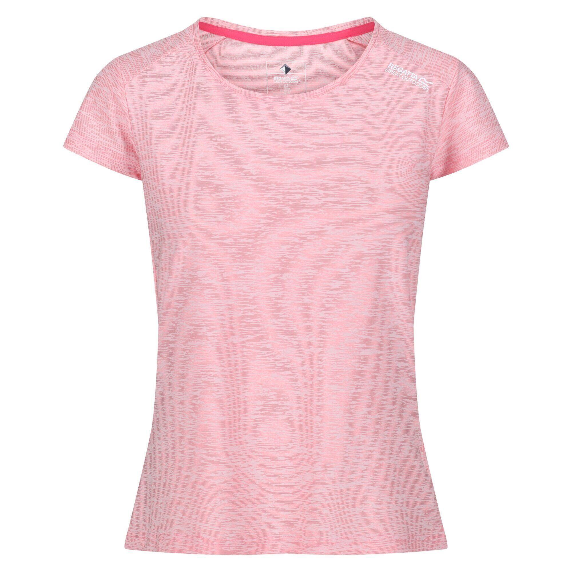REGATTA Womens/Ladies Limonite V TShirt (Tropical Pink)