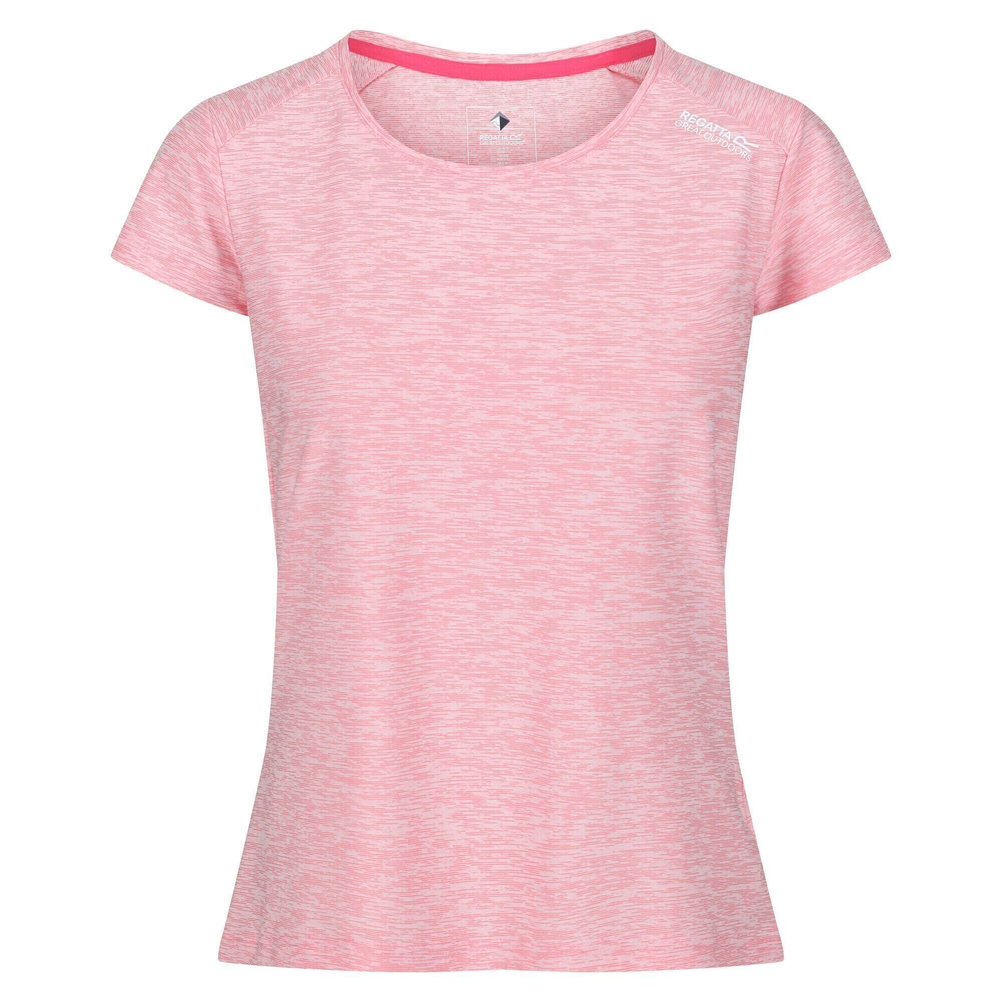 REGATTA Womens/Ladies Limonite V TShirt (Tropical Pink)