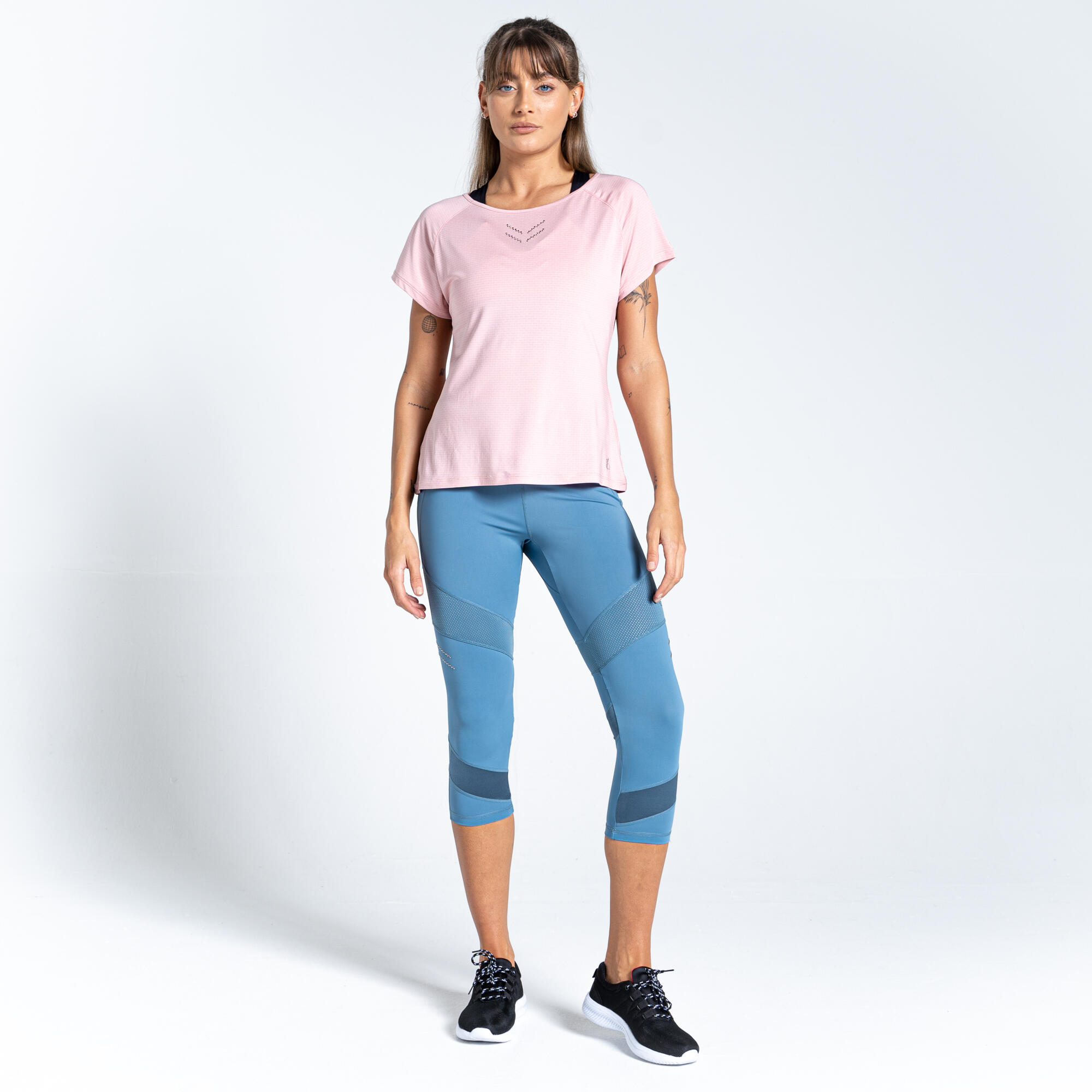 Womens/Ladies Crystallize Active TShirt (Powder Pink) 4/5