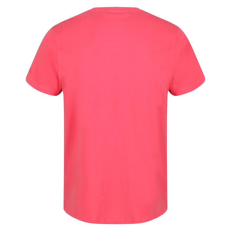 Camiseta Cline VI Atardecer de Algodón para Hombre Rosa tropical