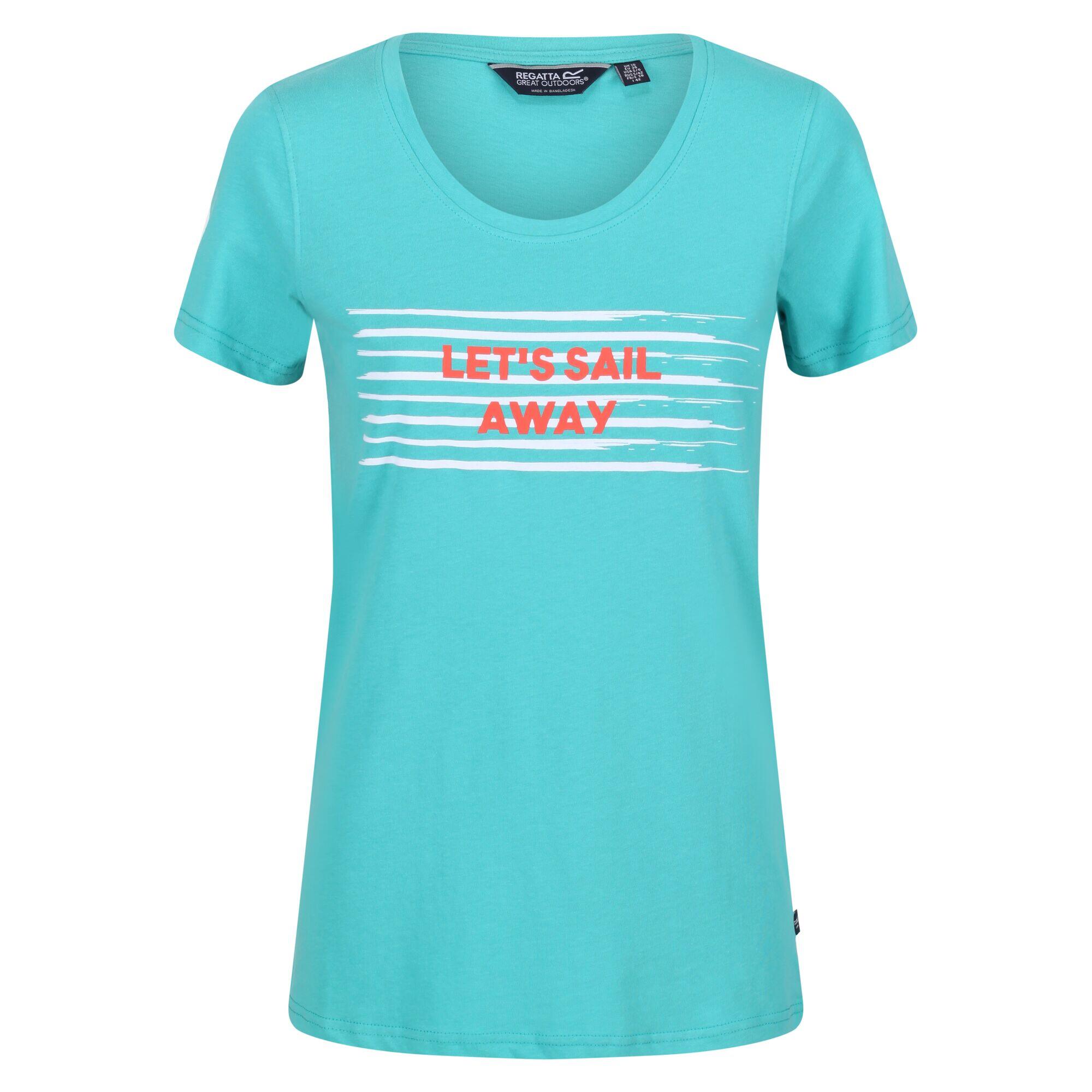 REGATTA Womens/Ladies Filandra VI Stripe TShirt (Turquoise)