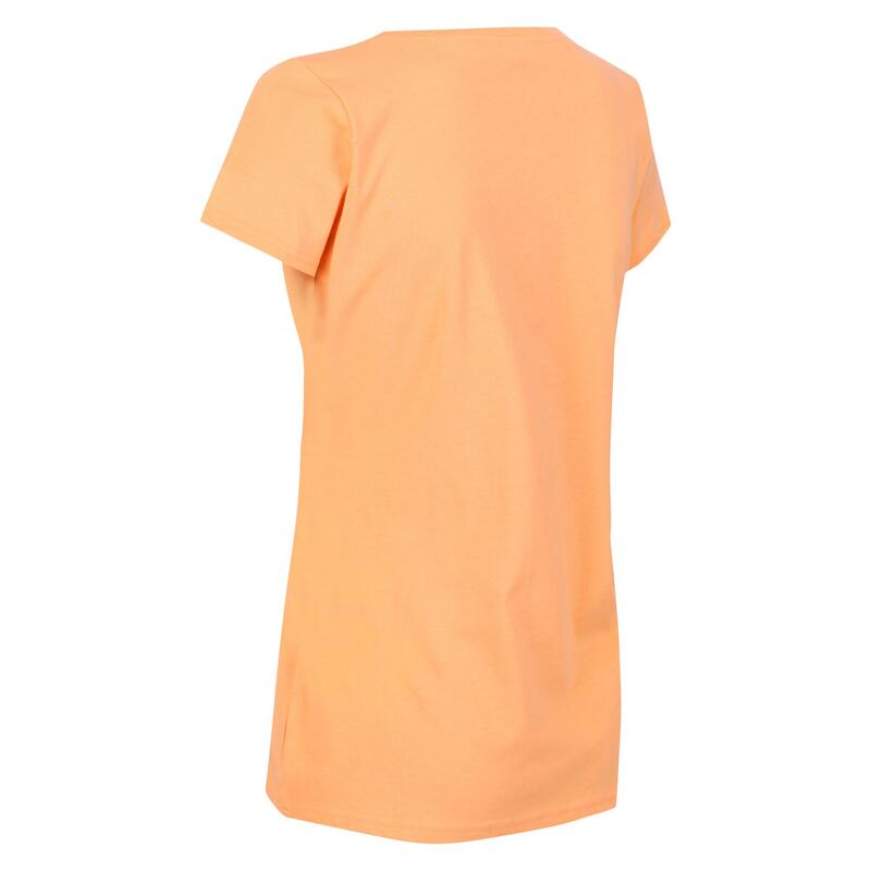 Camiseta Breezed II Atardecer para Mujer Papaya