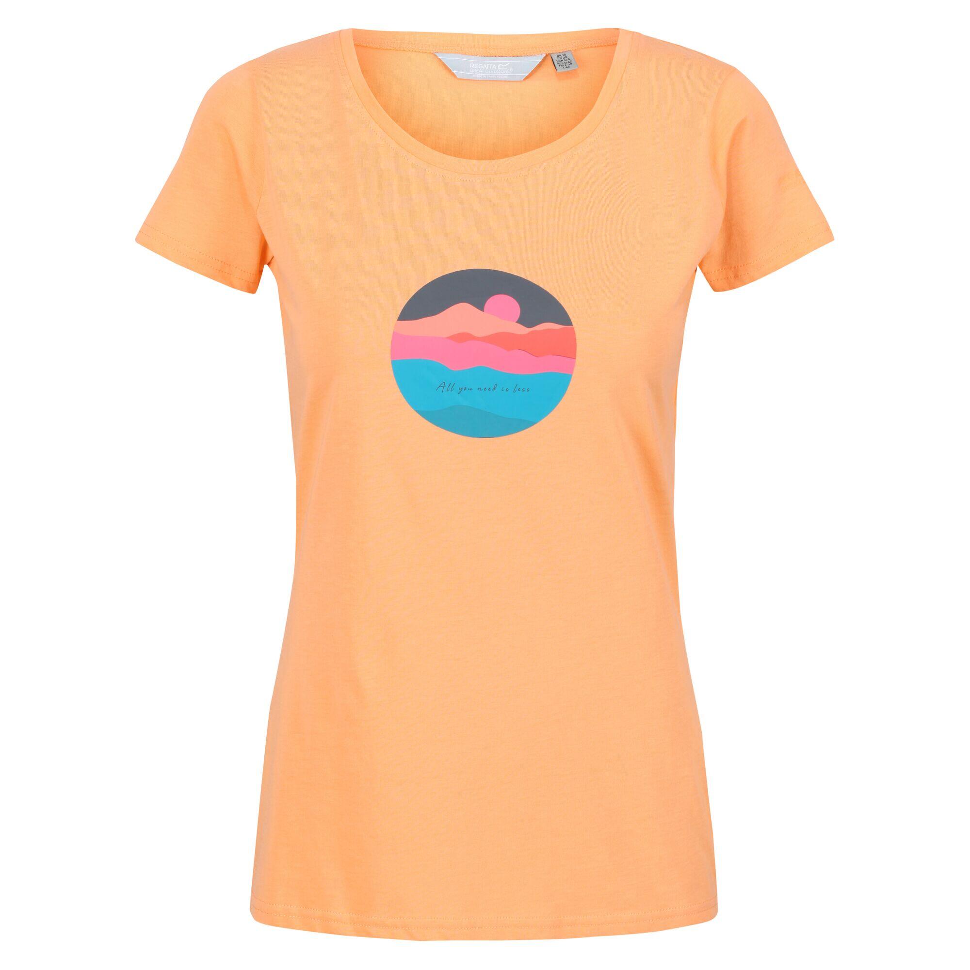 Womens/Ladies Breezed II Sunset TShirt (Papaya) 1/5