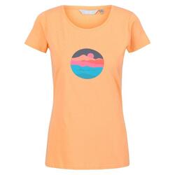 Camiseta Breezed II Atardecer para Mujer Papaya