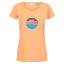 Dames Breezed II Sunset Tshirt (Papaya)