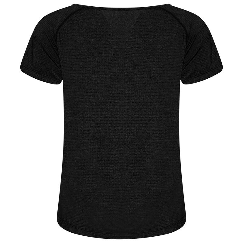 Dames/dames Kristallize Aktief Tshirt (Zwart)