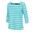 Tshirt POLEXIA Femme (Turquoise vif / Blanc)