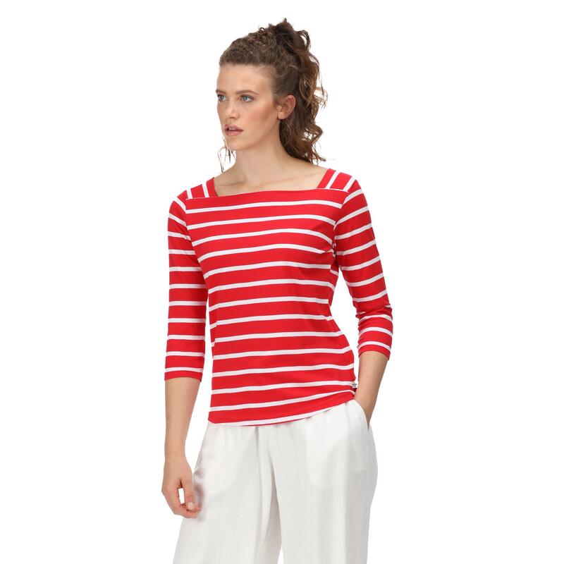 Tshirt POLEXIA Femme (Rouge / Blanc)