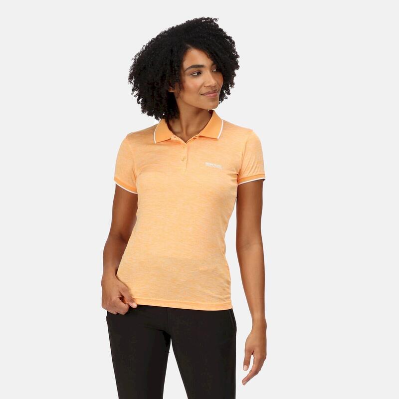 Polo manches courtes REMEX Femme (Orange clair)