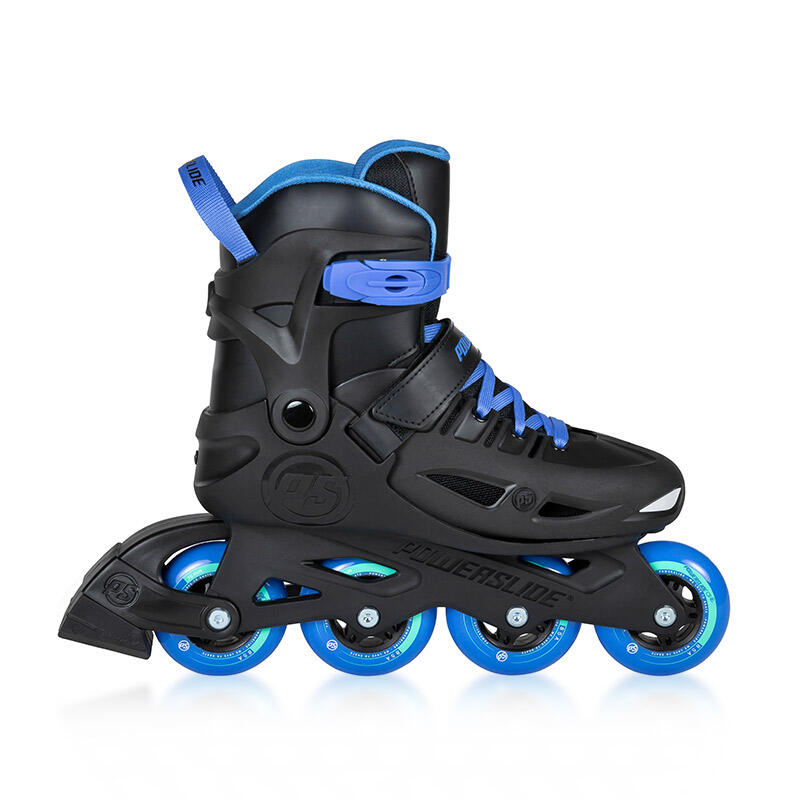 Powerslide One Stargaze inlineskates 85A zwart/blauw maat 29/32